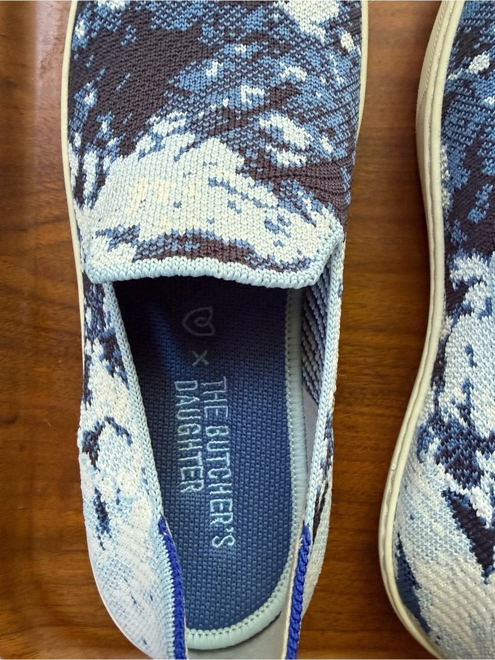 ROTHYS BUTCHERS DAUGHTER women sz 9 LIMITED EDITION BLUE SHIBORI FLAT SNEAKER